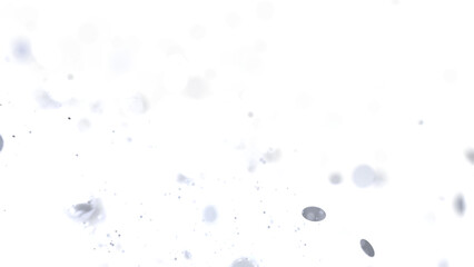 Floating light gray dust particles on white background. Ideal for overlay or background.