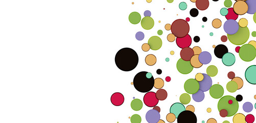 Multicolored paper confetti on transparent background. Realistic confetti flying. Colorful scattered items to holiday decorations.