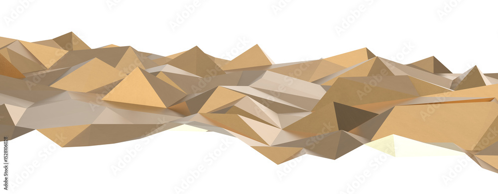 Aufkleber gold polygon background 3d rendering