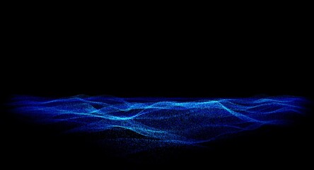 particle wave: endless terrain [simulation overview] still