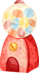 watercolor gachapon machine