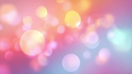 Colorful abstract bokeh lights floating on pastel Abstract background. bokeh neon rainbow multicolored background, light leaks, lens flare. Pink,purple blue and yellow - Powered by Adobe
