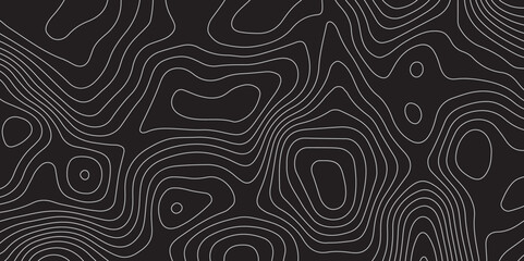 
Abstract modern topography wavy contour map line and vintace tarrain patch texture grid line wallpaper map white  or black background.
