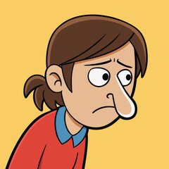 Obraz premium A person looking down their nose at something, conveying disdain or superiority.