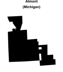 Almont (Michigan) blank outline map