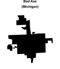 Bad Axe (Michigan) blank outline map