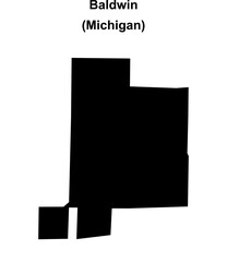 Baldwin (Michigan) blank outline map