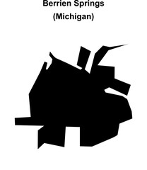 Berrien Springs (Michigan) blank outline map
