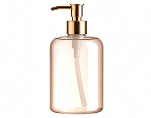 Elegant soap dispenser on a minimalist surface ideal for promoting cleanliness and hygiene in a modern bathroom setting isolate on transparent background