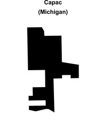 Capac (Michigan) blank outline map