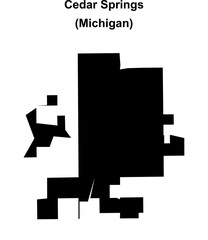 Fototapeta premium Cedar Springs (Michigan) blank outline map