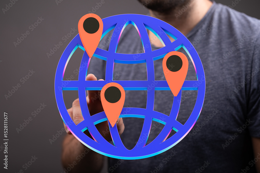 Poster visual representation of global reach and interconnectedness. ideal for tech, travel, and global bus
