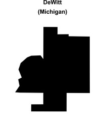 DeWitt (Michigan) blank outline map