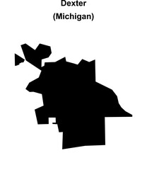 Dexter (Michigan) blank outline map