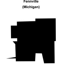 Fennville (Michigan) blank outline map