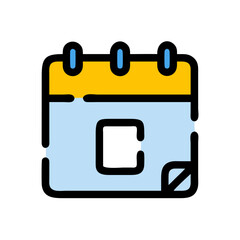 calendar event broken line style icon