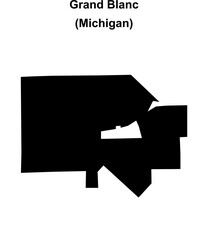 Grand Blanc (Michigan) blank outline map