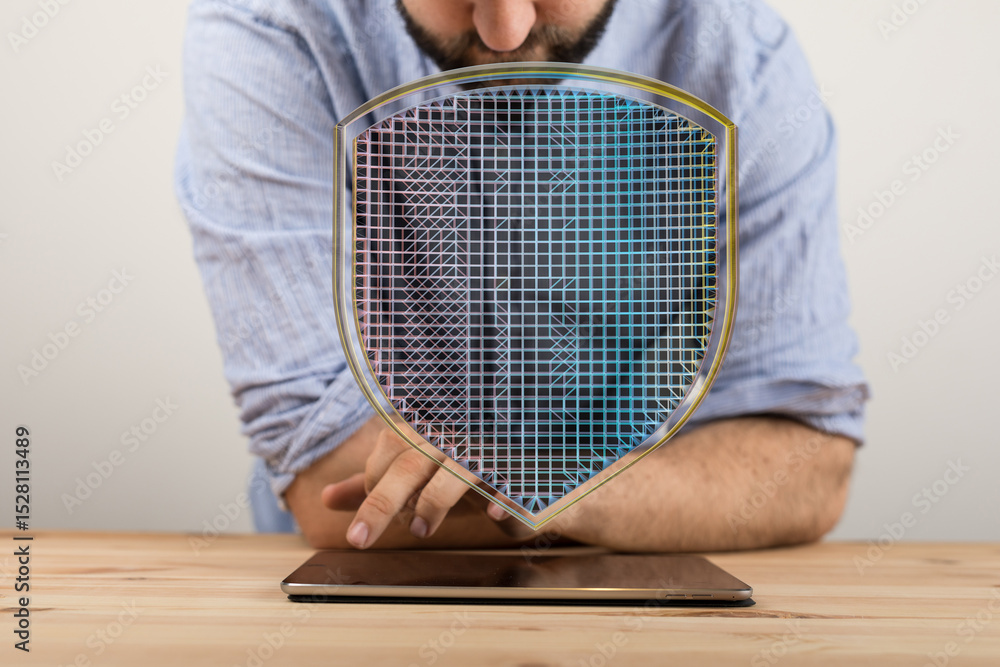 Aufkleber Secure your data with robust cybersecurity.  Protect against threats.