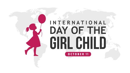 international day of the girl child video animation concept