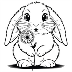 white rabbit cartoon