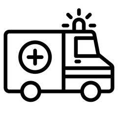 Ambulance icon in vector illustration