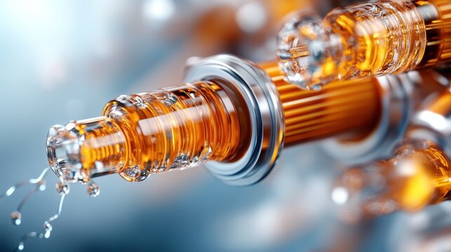 A stunning close-up captures the intricate details of an oil and glass structure, revealing the artistic craftsmanship and unique characteristics of modern design in motion.