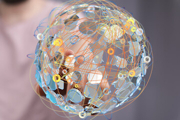 Abstract image of a global network, representing digital connections and interconnectivity.