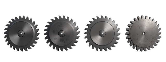 A set of four circular blades