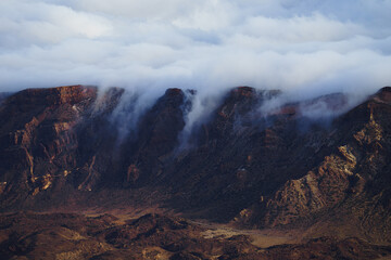 Teide National Park under the clouds