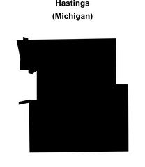 Hastings (Michigan) blank outline map