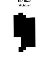 Iron River (Michigan) blank outline map
