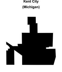 Kent City (Michigan) blank outline map