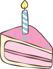 Happy birthday animal cute Flamingo Illustration