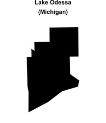 Lake Odessa (Michigan) blank outline map