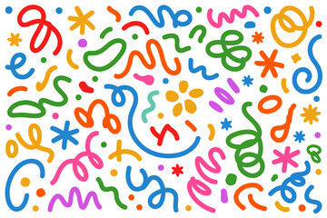 Vibrant Colorful Abstract Pattern Design A Playful Seamless Texture