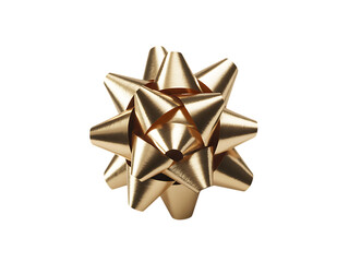Shiny gold ribbon bow, festive decoration