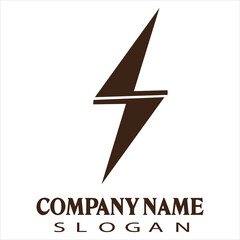 Thunderbolt lightning logo and symbol icon vector
