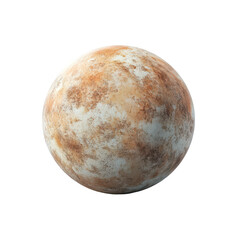 3D rendering of a textured planetary sphere resembling a distant celestial body