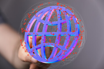 Abstract image of a global network connection, representing digital world and data exchange.