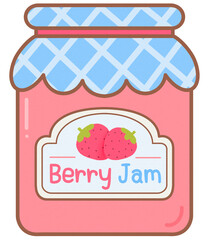 Mixed Berry Strawberry Jam cute bottle