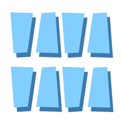 Blue random shape and shadow with transparent background 