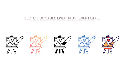 Art icon design with white background stock illustration