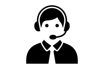 Customer service representative support agent icon