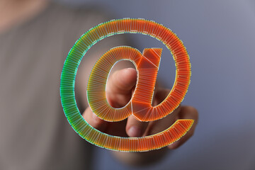 Abstract image of an email at symbol, perfect for digital communication concepts.