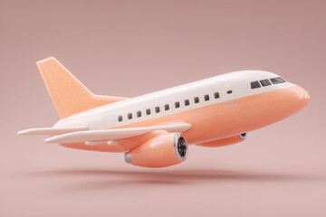 Fototapeta premium d air transport design emphasizing lightweight aerodynamics positioned to left against soft gradient background