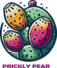 prickly pear  Logo icon vector .