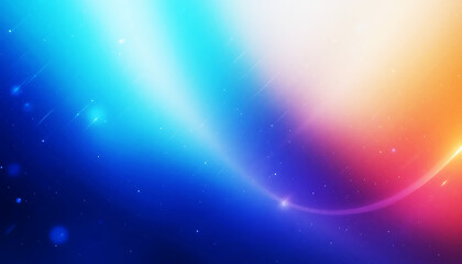 Obraz premium Abstract cosmic landscape with vibrant nebulas and shooting stars