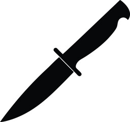 Hunting Knife icon. Vector illustration isolated on white background.