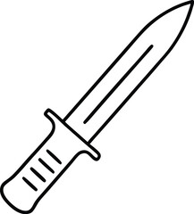 Knife icon. Vector illustration isolated on white background.