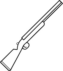 Hunting rifle icon in black style isolated on white background. Hunting symbol stock vector illustration.